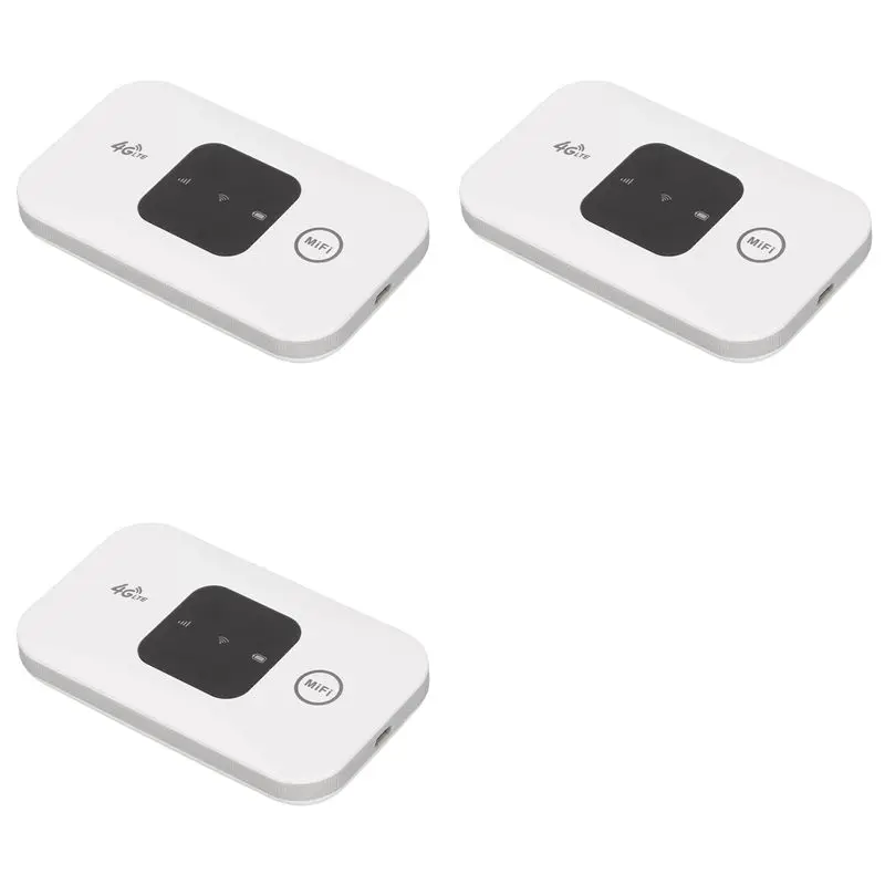

Exquisite-3X 4G Lte Portable Internet Hotspot, Wireless Wifi Router, Supports 8 To 10 Users, 4G Wireless Router For Home, Office