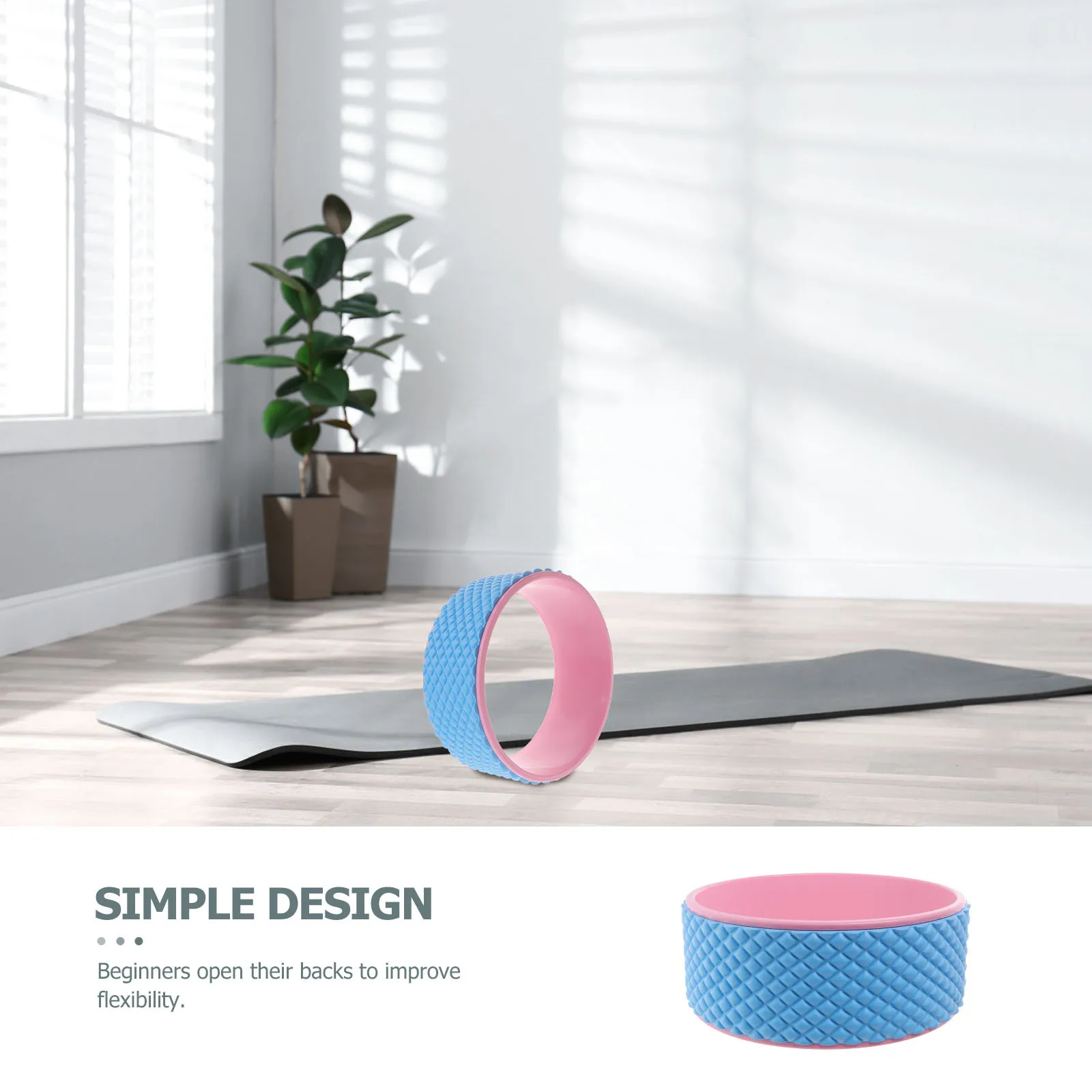 

Yoga Wheel Practical Training Roller for Muscle Activation Balance Flexibility Spinal Stretches Hip Opening Fitness Supplies