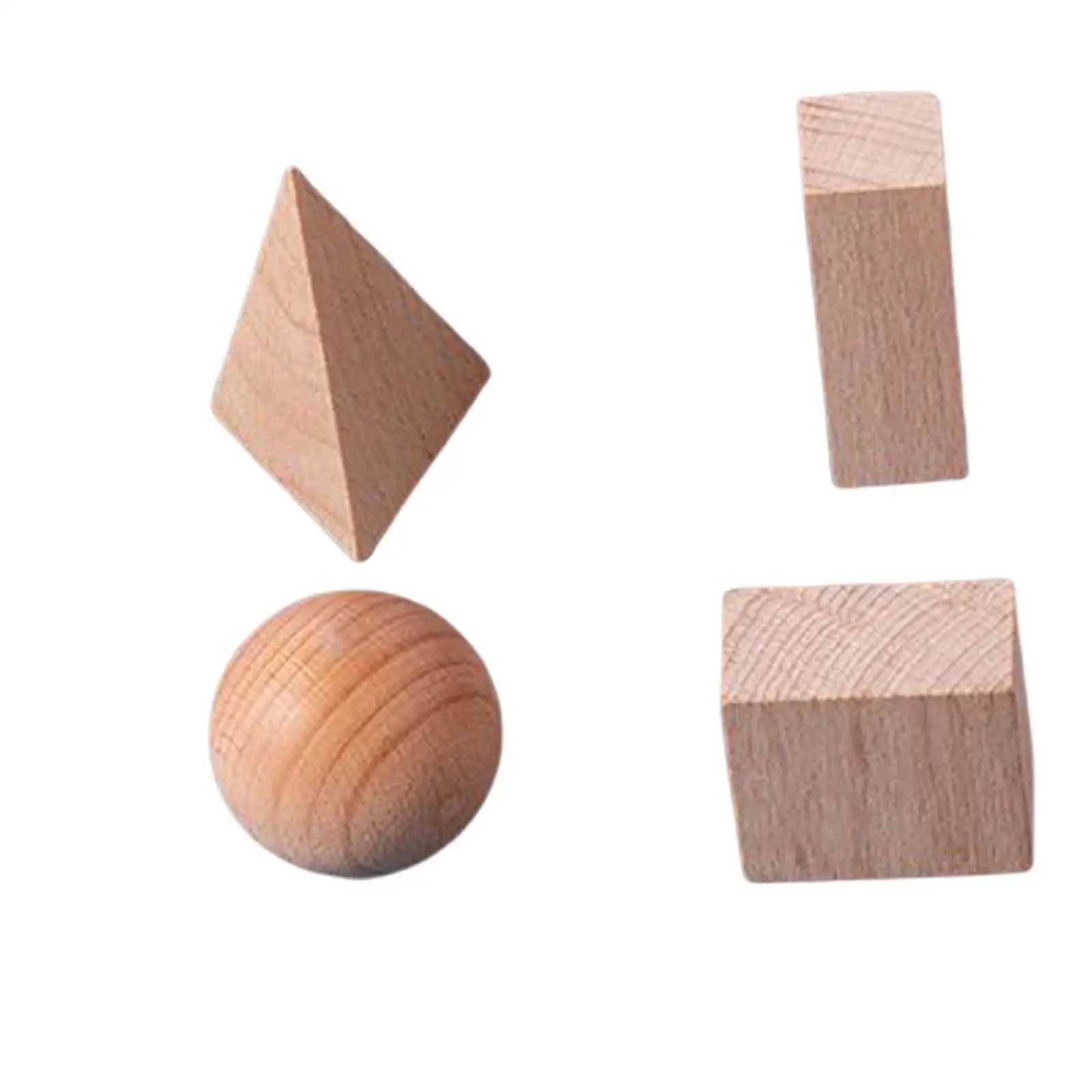 Madeira sólidos geométricos aprendendo matemática brinquedos para bebês e crianças, 15 pcs