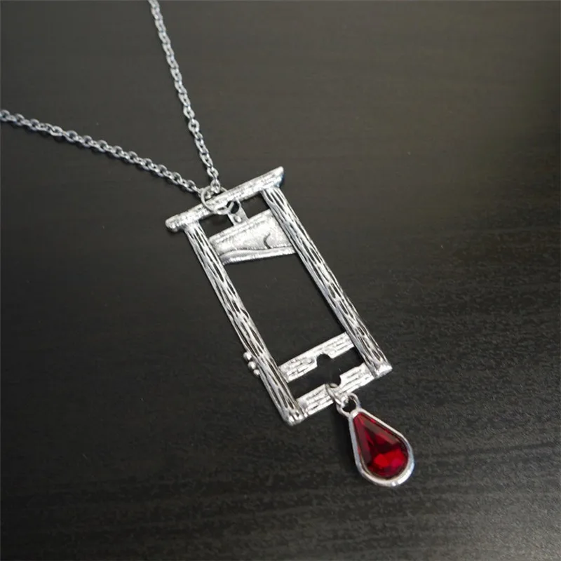 New Fashion Vintage Guillotine Necklace with Blood Drop Jewelry Gothic Mystery   Gift