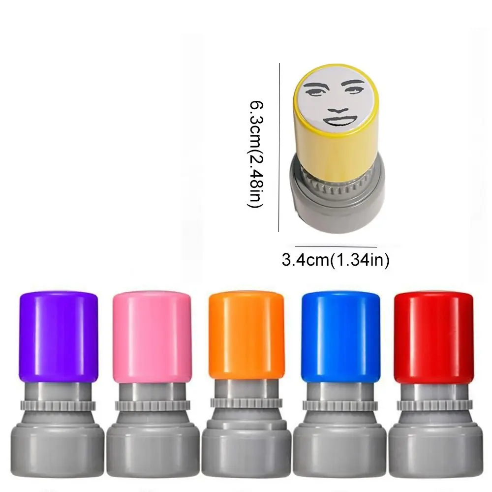 Creative Novetly Face Memes Seal Stamp Self-Inking Engraved Funny Seal Stamp Prank Trick DIY Printing