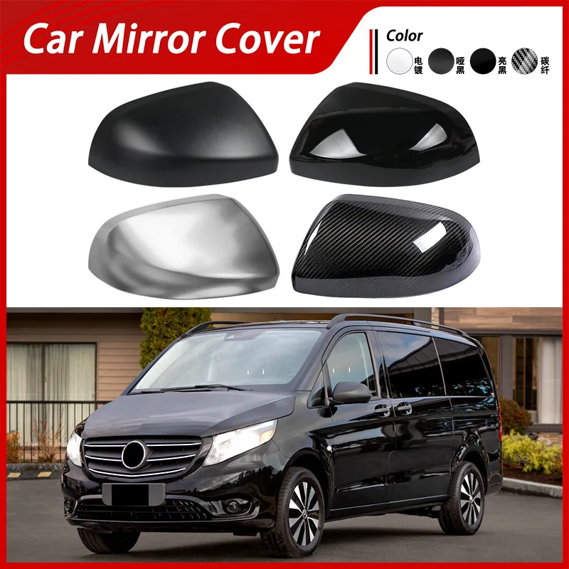 

Suitable for 15-23 Mercedes Benz Metris W447 rearview mirror cover, reverse mirror shell, carbon fiber textured reflector cover