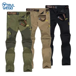 TRVLWEGO Trekking pantolon yürüyüş kamp erkekler yaz açık spor ayrılabilir şort hızlı kuru spor Wlaking balıkçılık pantolon