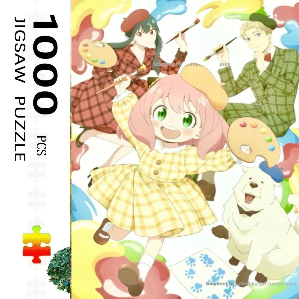 

SPY FAMILY Anime1000 pcs Jigsaw Puzzle Home Decor Adults Puzzle Games Family Fun Floor PuzzlesEducational Toys for Kids