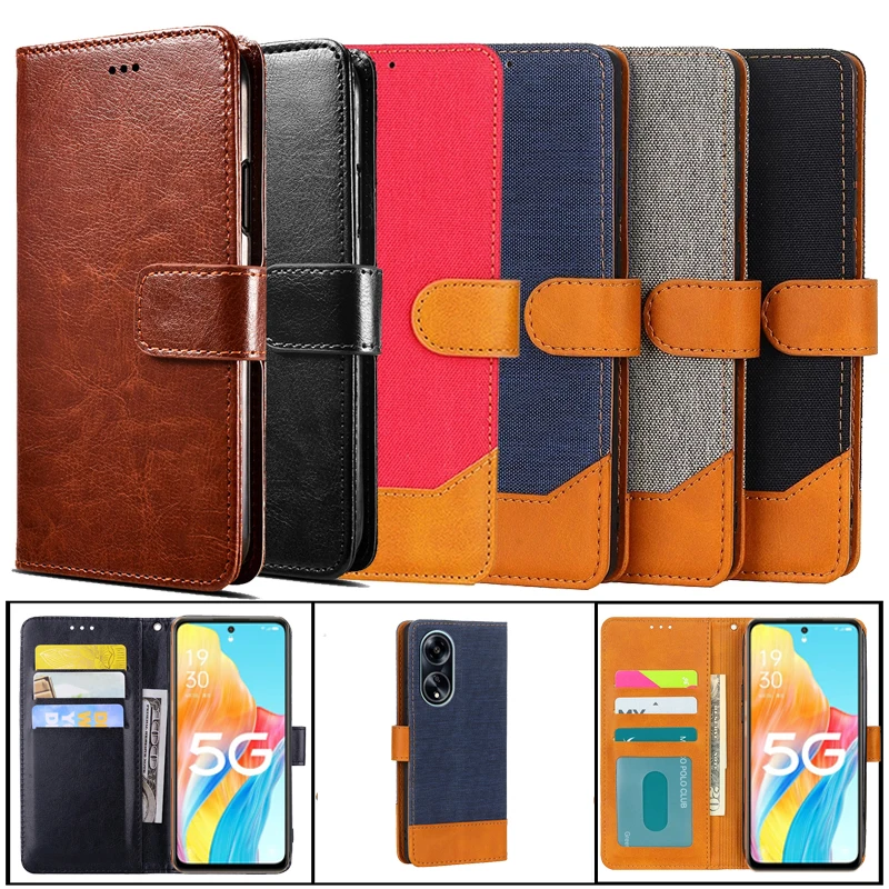 

Phone Case For OPPO A1 5G PHS110 чехол Leather Cover For Funda OPPO A98 5G CPH2529 Wallet Cover For Carcasas OPPO F23 5G CPH2527