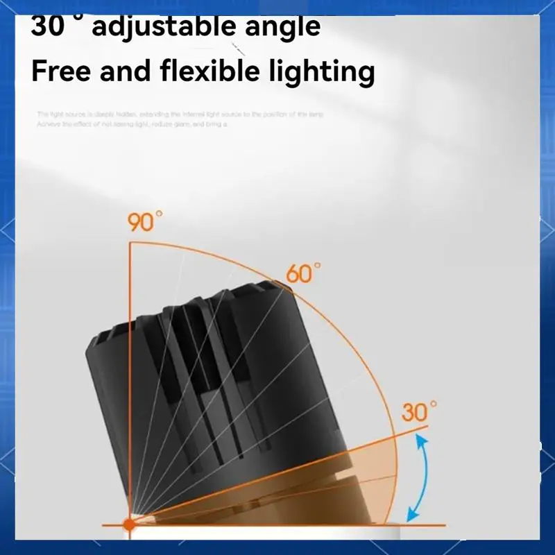 

AA77 Focusing Spotlight Adjustable Angle Recessed Light 10W 220V Round Aluminum Alloy Recessed Lights