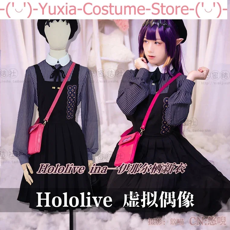 

Anime!Vtuber Hololive Ninomae Ina’nis Battle Suit Lovely Uniform Cosplay Costume Halloween Party Outfit Dailydress For Women NEW