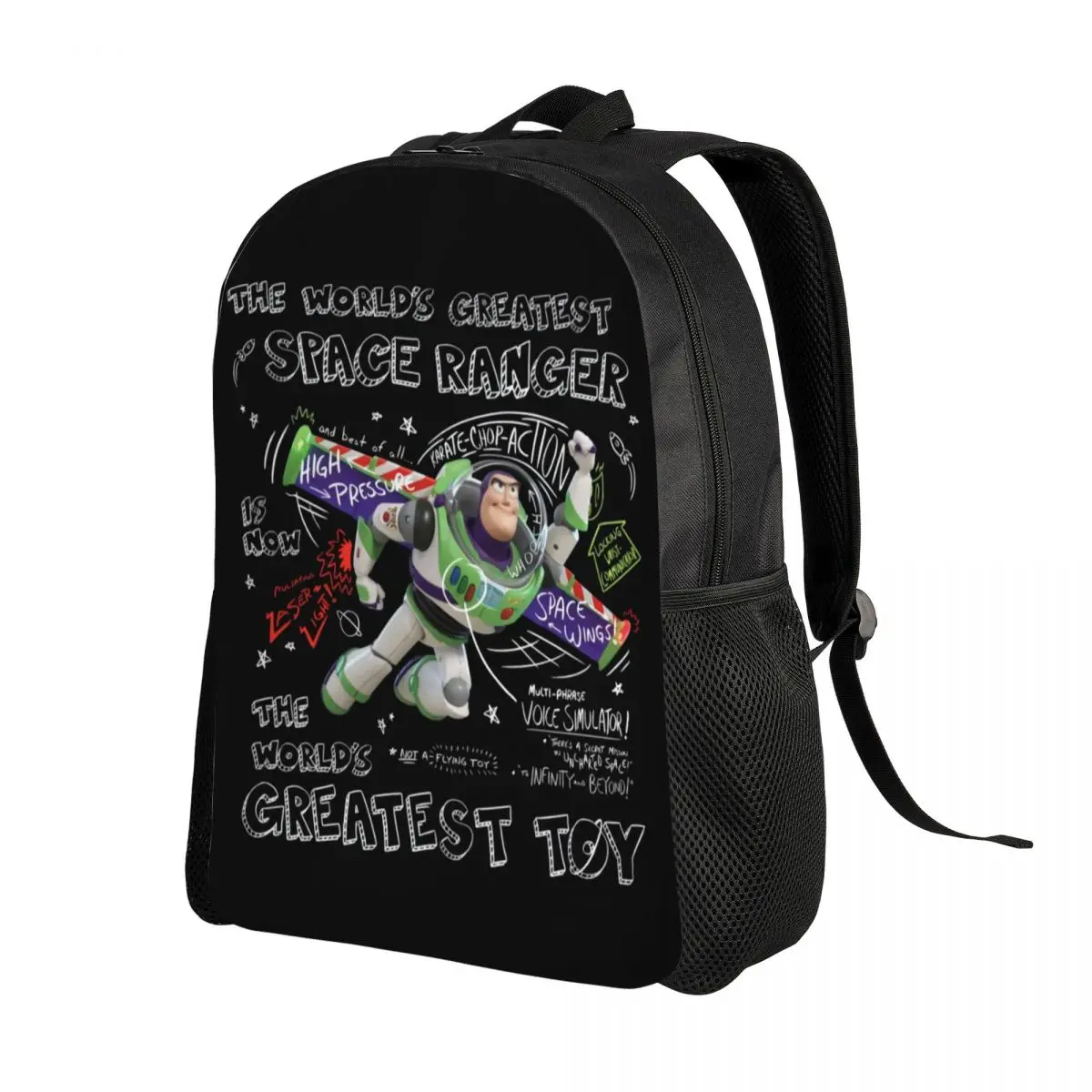 Custom Toy Story Buzz Lightyear Anime Backpacks for Women Men School College Students Bookbag Fits 15 Inch Laptop Bags