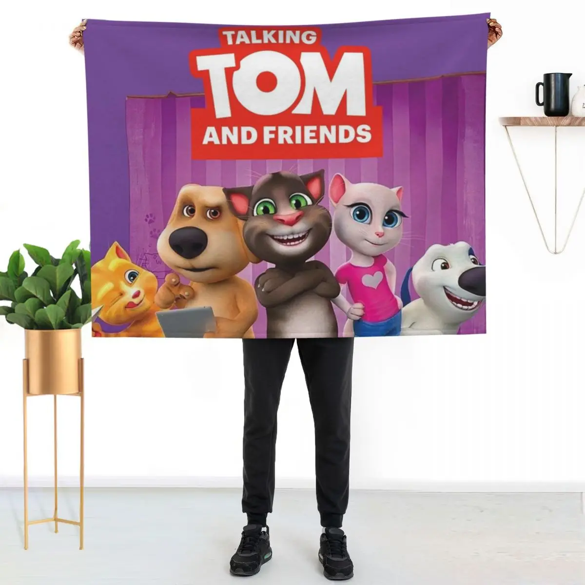 

Sixtom the My Talking and friends Tom 2 2021 Throw Blanket Anti Shedding Soft Fuzzy Blanket for Home