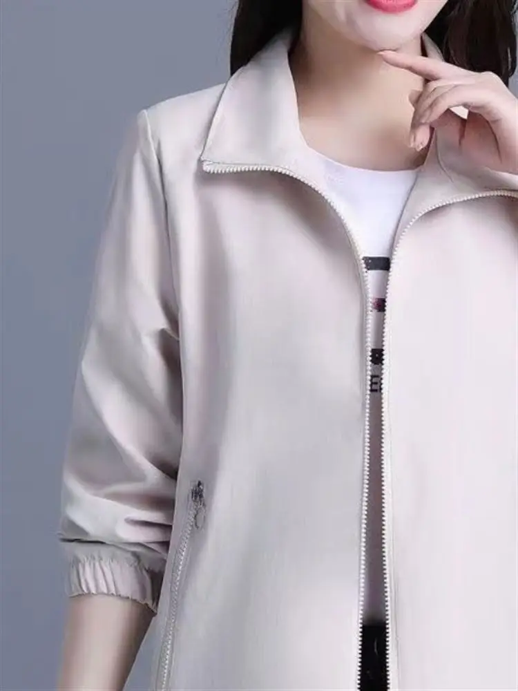 

Модная свободная женская куртка 2023 года, новинка весна-осень, повседневный топ для мам, свободный крой для поездок на работу