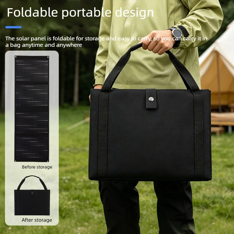 90W Monocrystalline Silicon Solar Power Panel, Photovoltaic Panel, Foldable Portable Power Supply