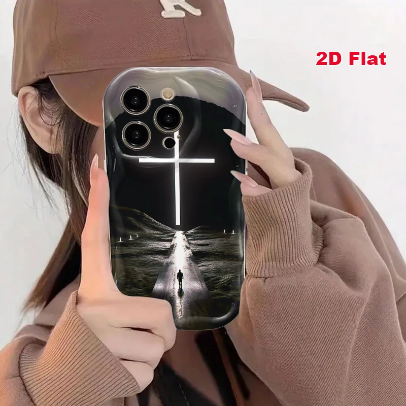 2D Flat Soft Silicone Phone Case For iPhone 18Promax 18Pro 17Promax 17 16Promax 16 15 14 13 12 11 XSmax X/XS Shockproof Transparent Funda Cover