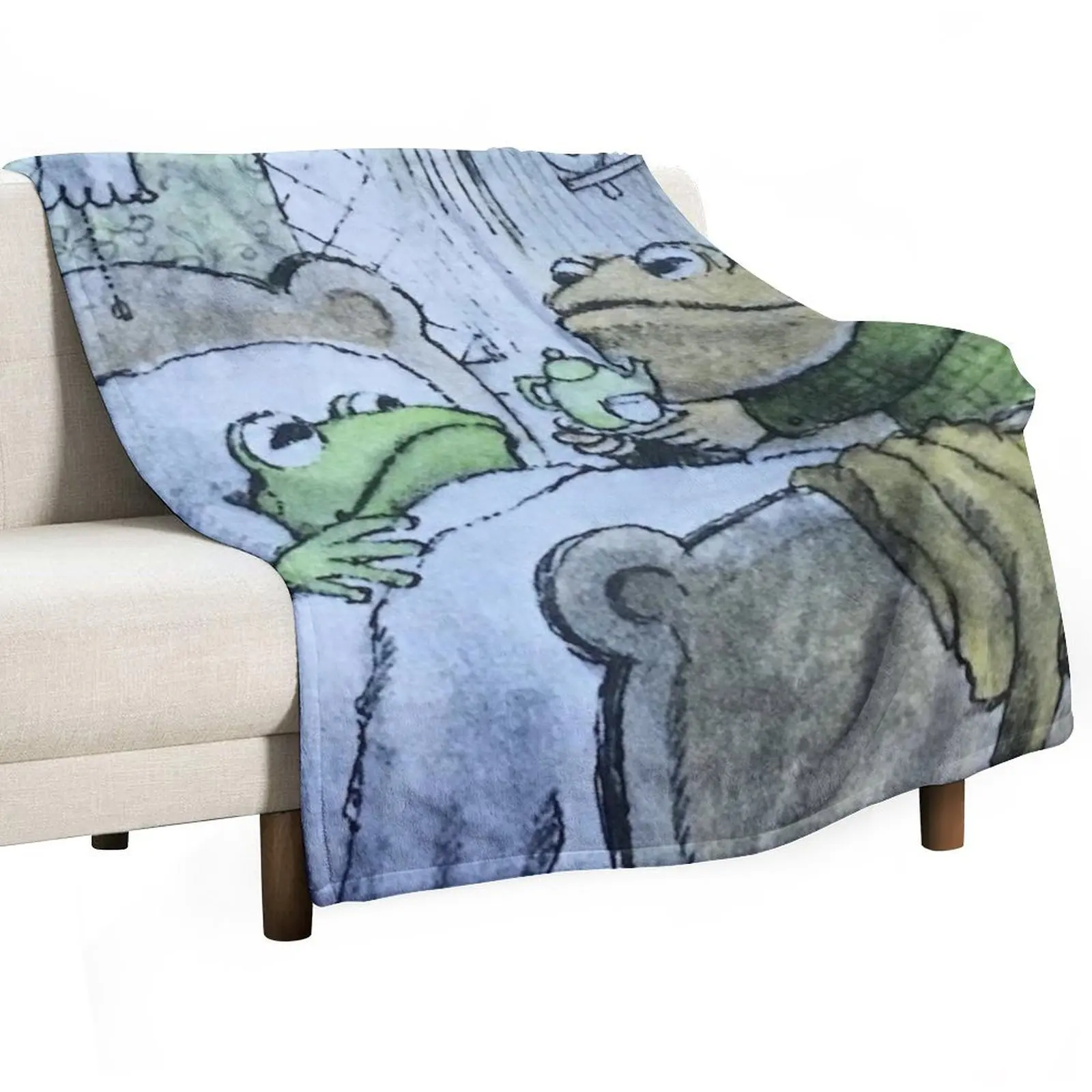 Frog and Toad Throw Blanket Luxurious Soft Fuzzy Blanket for Sofa Bed