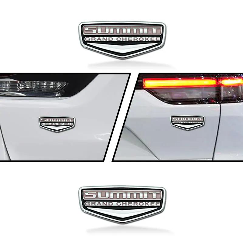Car 3D Metal Sticker Summit Logo Auto Side Fender Rear Trunk Sticker For Jeep Grand Cherokee Challenger Renegade Compass