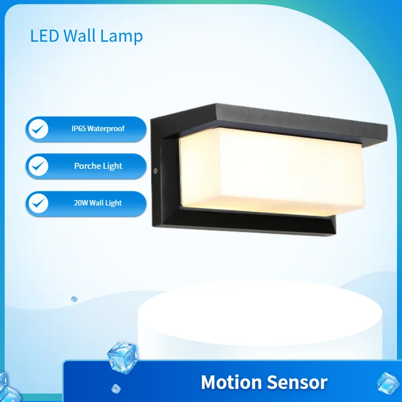 

Waterproof LED Outdoor Wall Light IP65 Motion Sensor Porch Balcony Garden Lighting Modern Stainless Steel Lighting Fixture