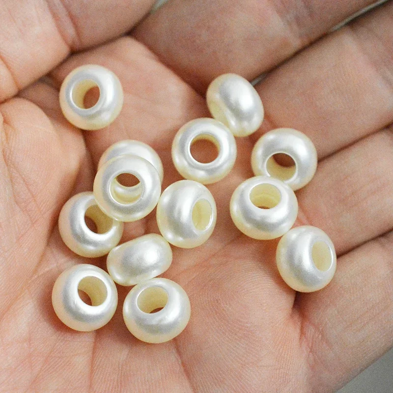 7mmx5mm  12mmx6mm 8mmx4mm   Multi-size Acrylic Imitation Pearl Rice Beads European Beads For Fashion Jewelry Making DIY Necklace