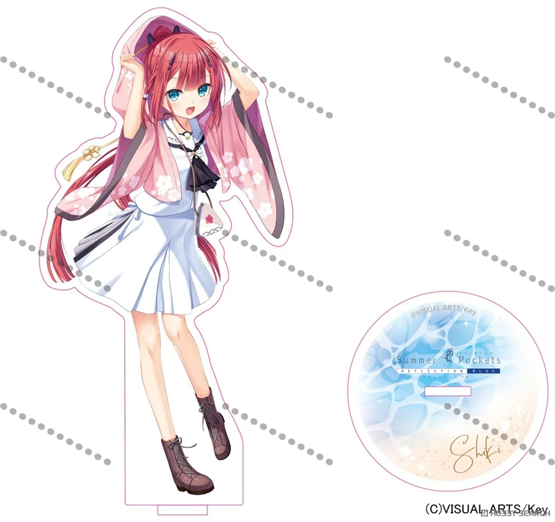 جيوب الصيف الاكريليك حامل Shizuku Aoi Ryuukou Tsumugi الشكل حامل لوحة تأثيري الدعامة ديكور المشجعين هدايا عيد الميلاد 15 سنتيمتر