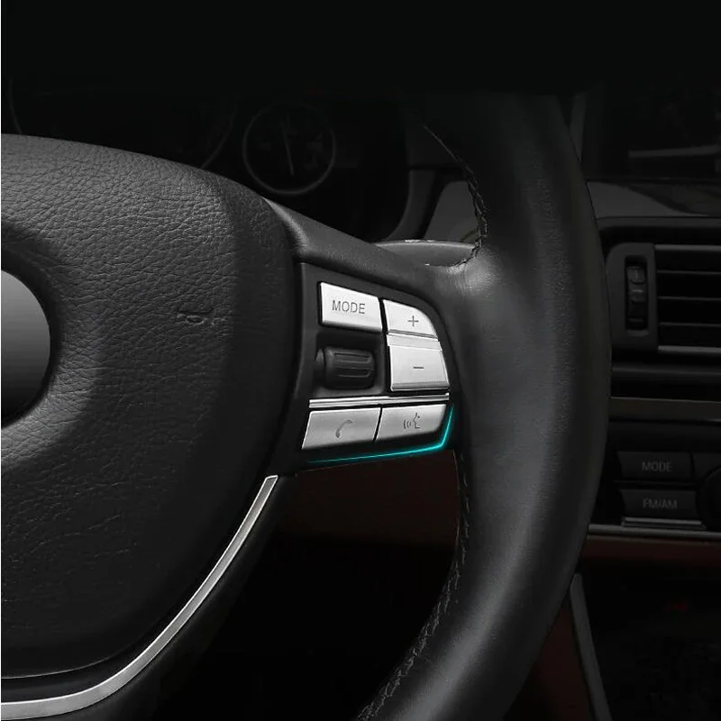 Car Styling Steering Wheel Button Cover Trim Sticker For BMW 1 2 3 4 Series X1 F20 F30 F34 F48 F22 F36