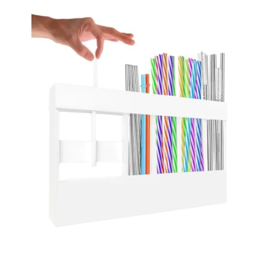 حامل القش لباب الخزانة 2025 رف منظم لاصق مع فواصل قابلة للإزالة لخزانة طاولة المطبخ قابلة لإعادة الاستخدام Stora