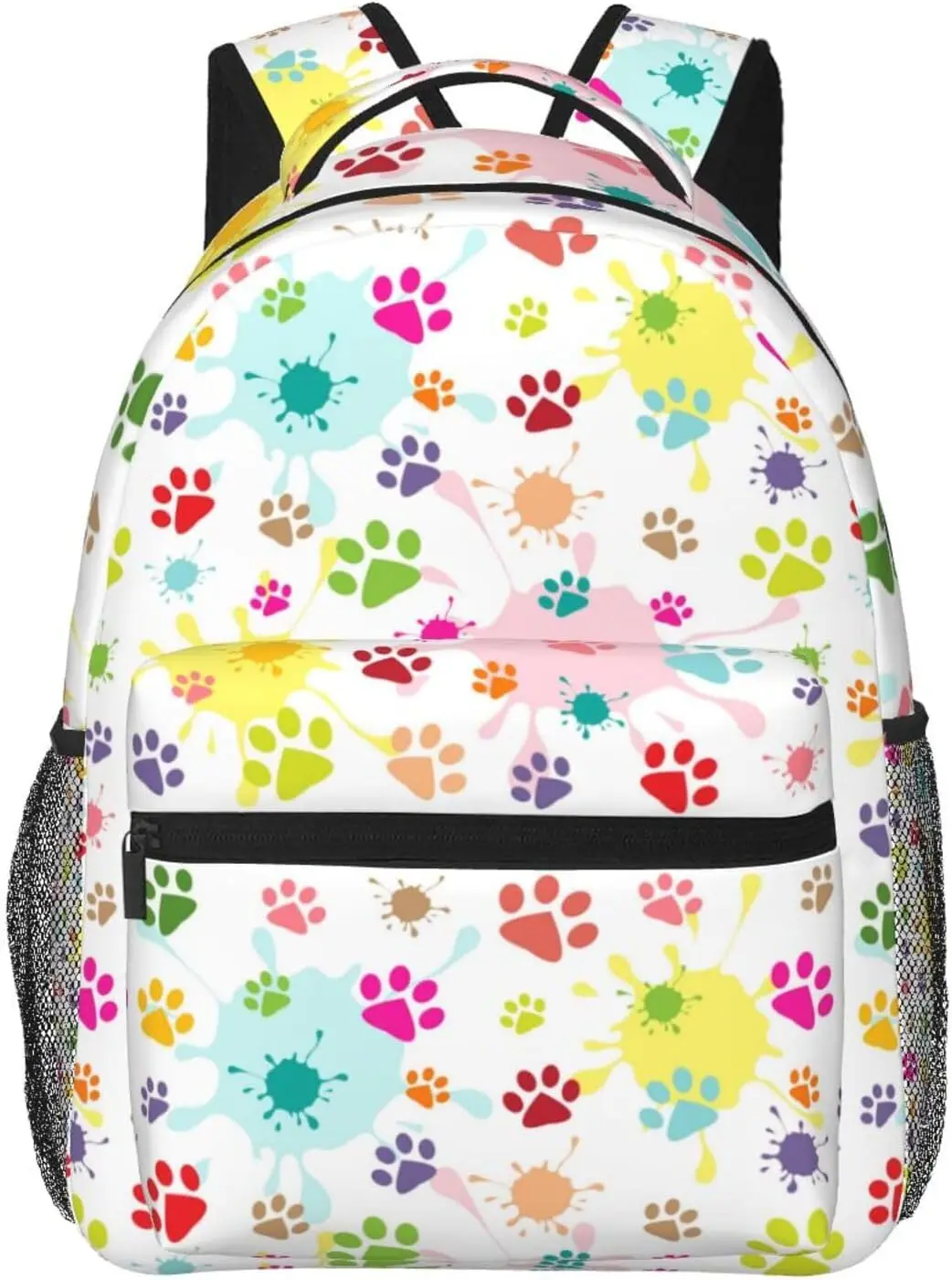 Dog Paw Print Backpack Large Capacity Laptop Bags Waterproof Lightweight Accessories For Work Travel Bag