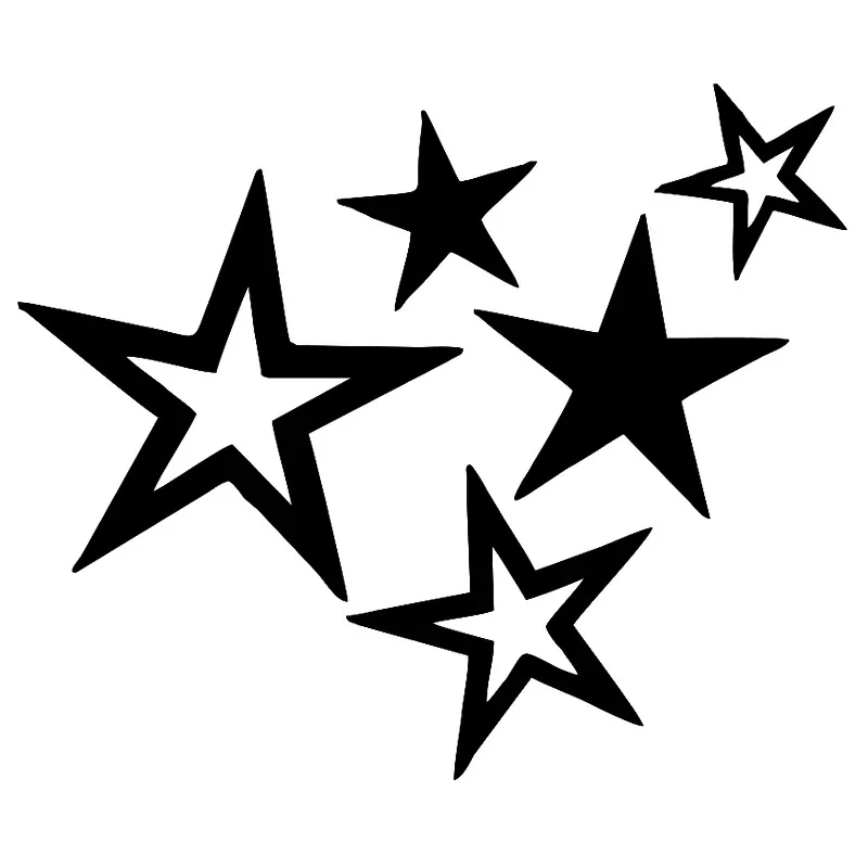 

Five Different Star Types Car Sticker Waterproof Car Decal Vinyl Stickers Car Styling Accessories Pegatinas Para Coche 18x15cm