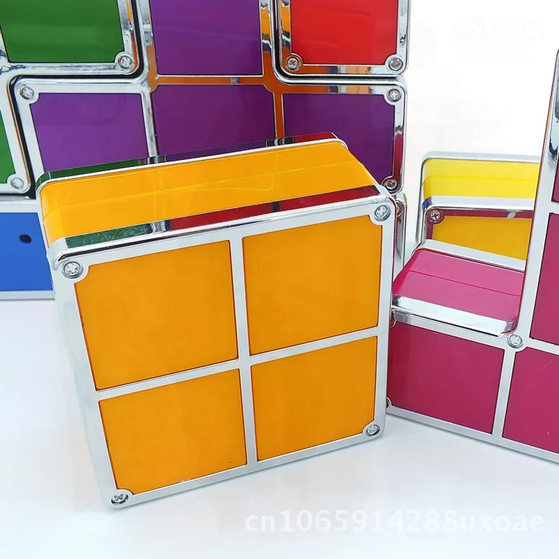 Tetris Lamp for Kids DIY Intellectual Development Toy Creative LED Light with 7 Colorful Bars Table Lamp for Bedroom Decoration
