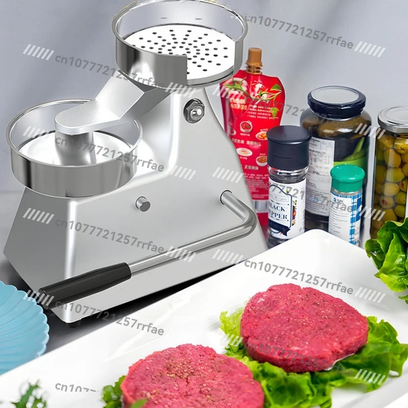 Easy Manual Operation Stainless Steel Hamburger Meat Press Hamburger Cake Forming Machine Dough Cake Making Machine Core Motor