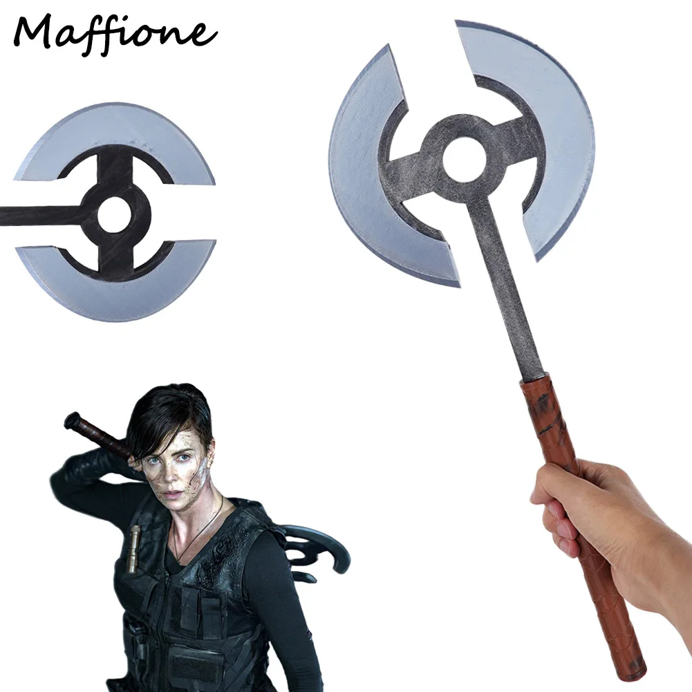 

Andy Cosplay Silver Long Axe Costume Props 2025 Movie Old Guard 2 Disguise Hatchet Women Roleplay Halloween Roleplay Accessories