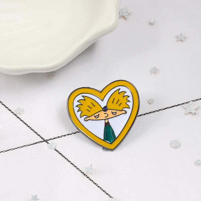 Cartoon Anime Pins Tiger Arnold Cool Boy Enamel Brooches Funny TV Show Pin Badge Clothes Lapel Jewelry Gift For Children Friends