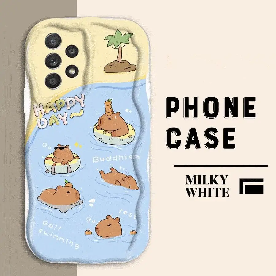 Take A Bath Capybara Phone Case for Samsung Galaxy A10 A20 A30 A50 A50s A02 A03 Core A04 A05 A12 A13 A15 A16 5G Cover