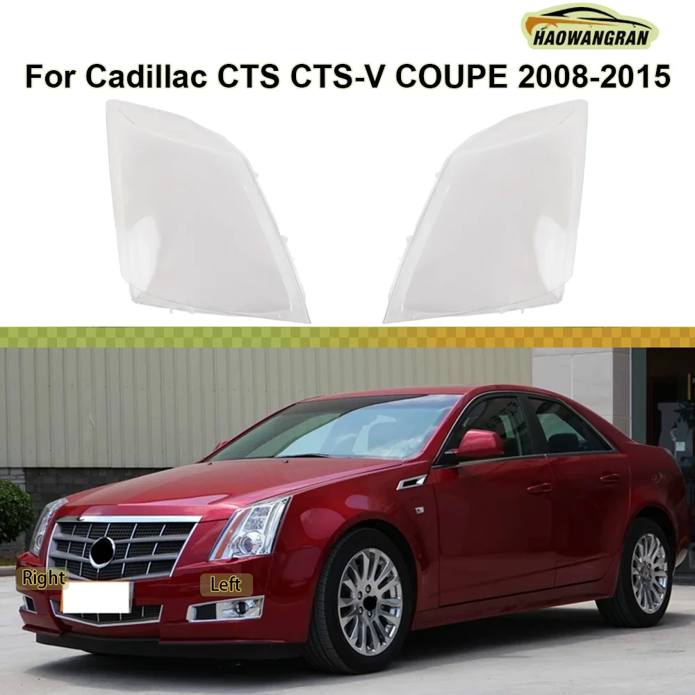 

For Cadillac CTS CTS-V COUPE 2008-2015 Headlight Transparent Shell Headlamp Cover Lens Plexiglass Replace The Original Lampshade