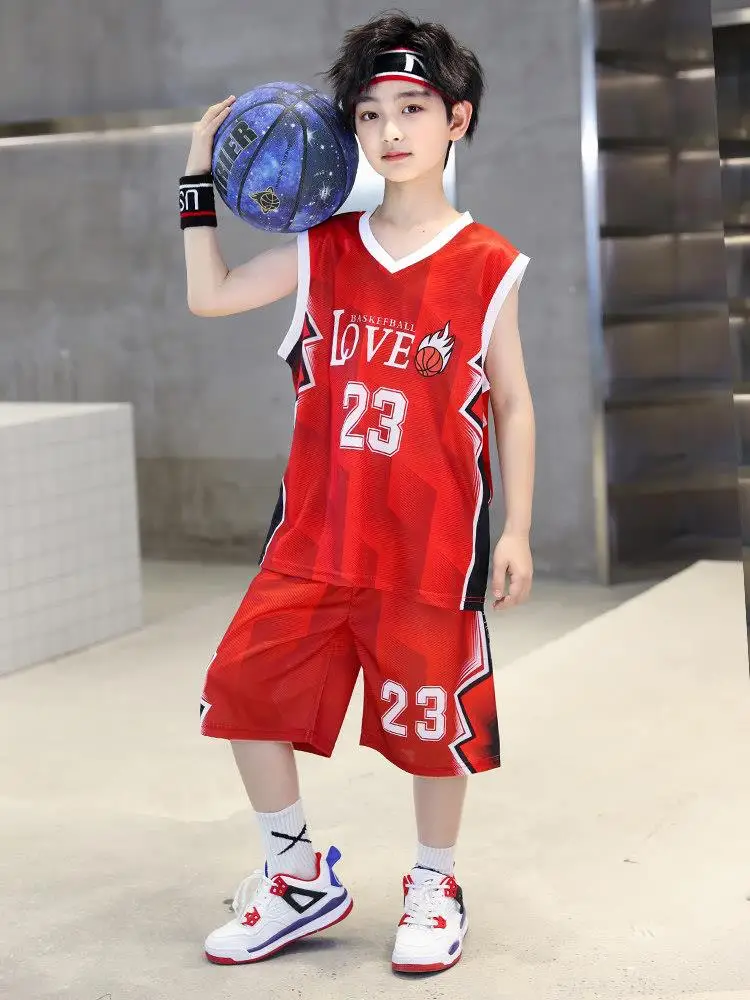ensemble-de-sport-d'ete-deux-pieces-pour-garcons-maillot-de-basketball-pour-enfants-sechage-rapide-leger-et-respirant