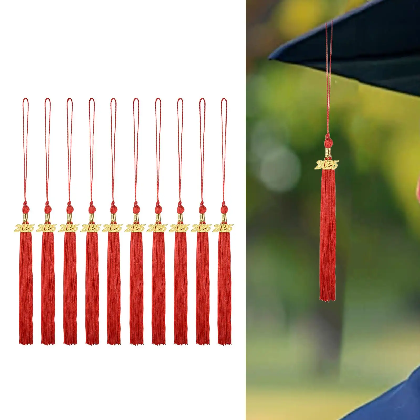 

10 выпускных шляп с кисточками, 2025 г., сувениры для выпускных вечеров, кулон, аксессуары для церемоний