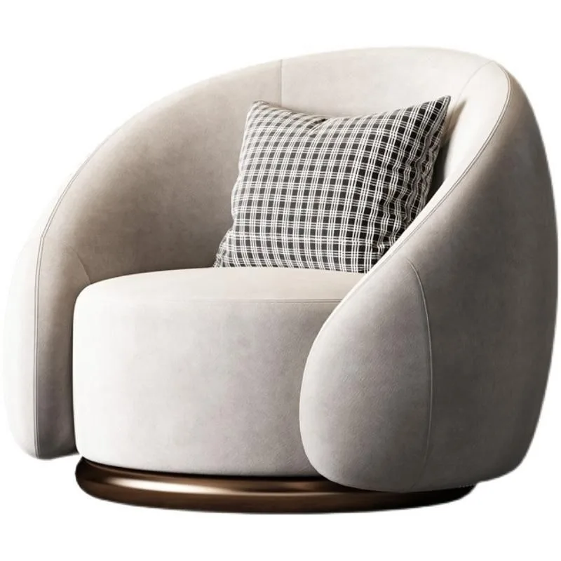 

leisure chair designer chair, Nordic fabric lazy sofa chair, living room can be, rotating sofa is minimalist