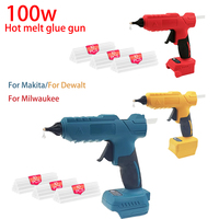 Cordless Hot Glue Gun Tools For Arts Crafts DIY Repair11mm Hot Glue Sticks Portable  for Makita/DeWalt/Milwaukee 18V battery