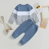 4173-35f44e.jpg Pudcoco Toddler Baby Boy Fall Winter Clothes Color Block Long Sleeve Sweatshirt Pullover Top Pants Sweatsuit Set Outfits 0-3T
