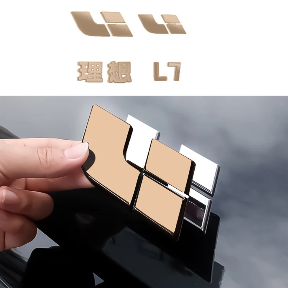 

Fit For Li LiXiang L7 2023 2024 2025 Dark Gold Car Logo Cover Tail Logo Flagship Appearance Upgrade Decoration Supplies
