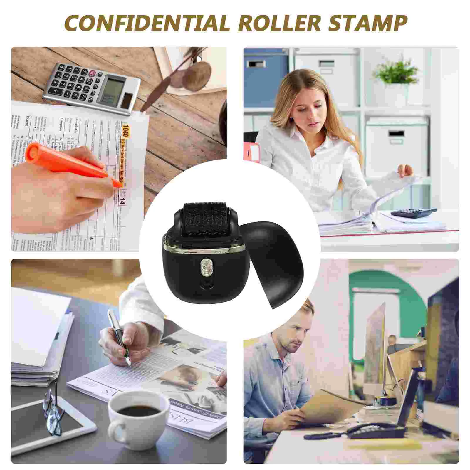 Stamp Roller Walker-Tampons en Plastique Occultants pour Adresse Postale Avancée Confidentielle, Encre de Confidentialité, Bchampionship