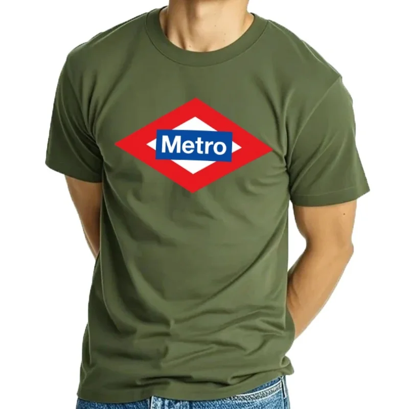 Camiseta de Madrid Metro para niños, ropa hippie, estampado de animales, anime, nueva edición
