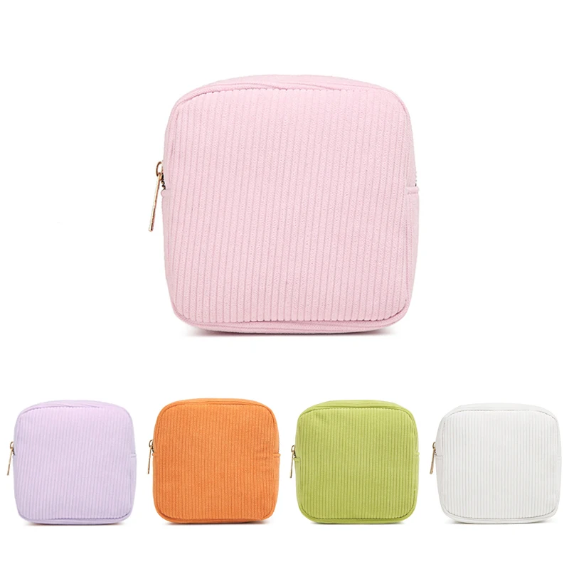 Ins fashion Plush Mini Cosmetic Storage Pouch Women Portable Makeup Lipstick Sanitary Napkins Travel Organizer Bags Small Bag