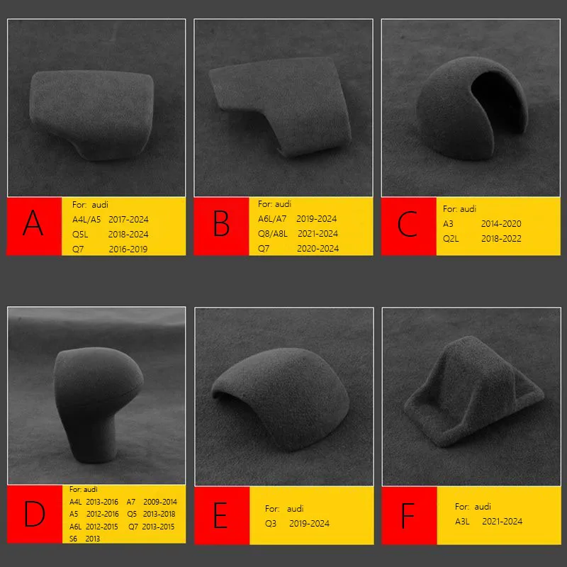 

Alcantara Suede Gear Shift Knob Cover Car Interior Accessories Trim For Audi A3 A3L A4 A4L A5 A6L A8L S6 A7 Q2L Q3 Q5L Q7 Q8