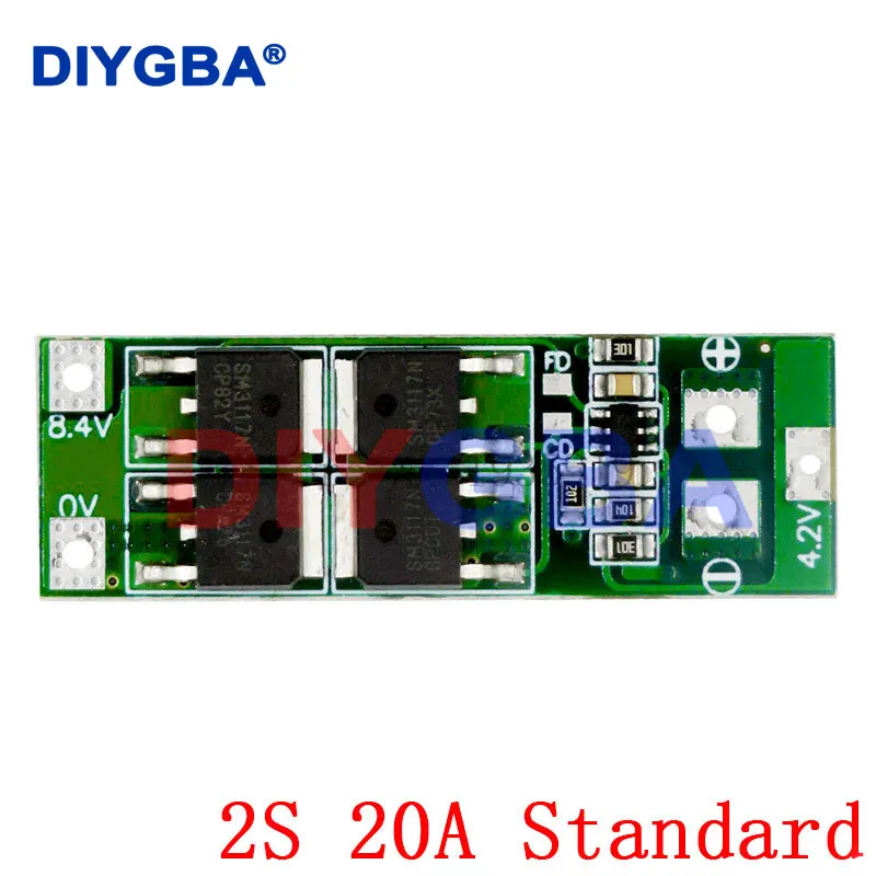 10pcs/lot 2S 20A 7.4V 8.4V 18650 Lithium battery protection board/BMS board standard/balance