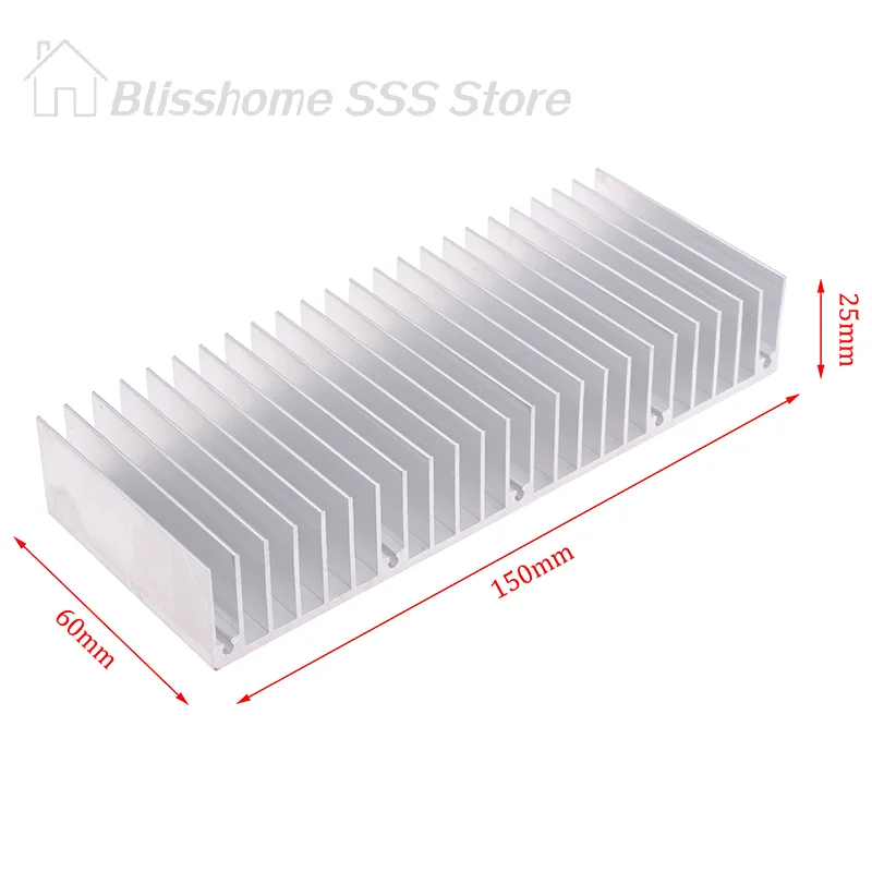 【S】150x60x25mm Radiator Aluminum Heatsink Extruded Heat sink for LED Electronic High Quality Durable Material Practical Use