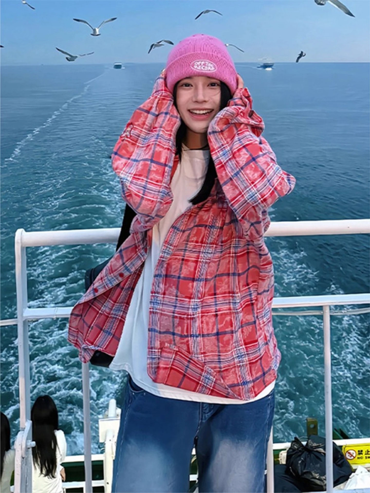 

Retro Sle Long Sve Embroidered Tie Dye irt Loose Fit ex Autumn Casual Outerwear for Couples Comfortable Breathable