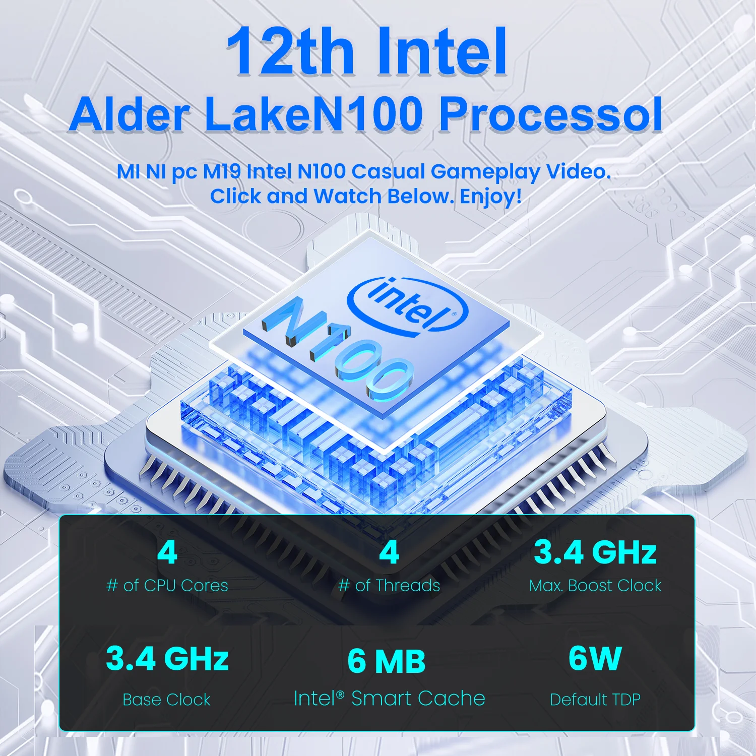 Cilate Mini PC Intel 12th Isabel Mini PC N100 DDR4 8GB16GB 256G 512GB SSD Ordinateur De Jeu De Bureau PD TYPE-C 4K HDML RJ45