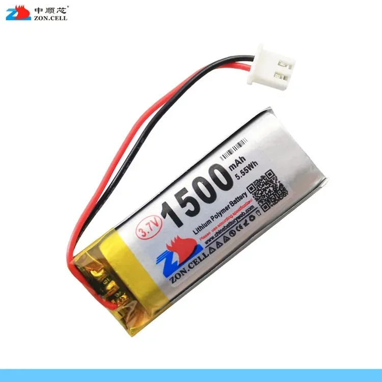 Em 3.7v 1500mah 102050 bateria de polímero de lítio máquina de aprendizagem cavaleiro gravador de tráfego recarregável li-ion célula