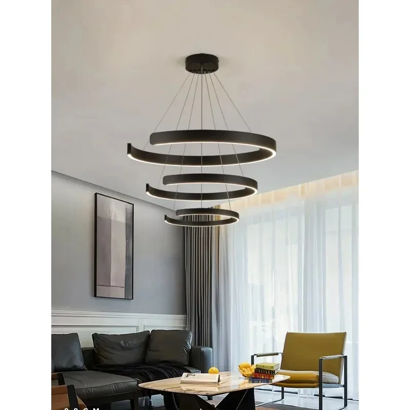 Ceiling Chandelier Pendant Lights Chandeliers for Dining Room Room Nordic Home Decor Modern Round Ring Lamps  Decoration Maison