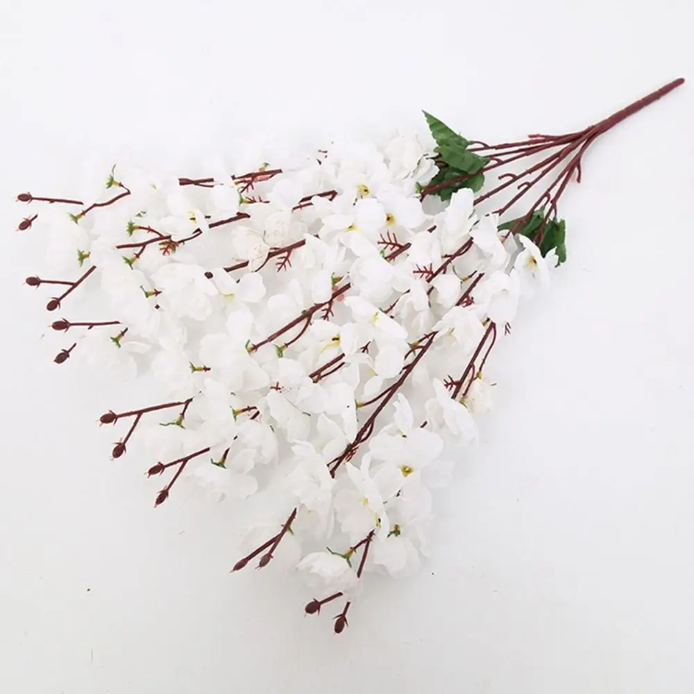 7 Zweige Künstliche Kirschblüten Blumenarrangement 55cm Lebensechte Pfirsichblüten Vasenfüller Heimdekoration – Detail 6