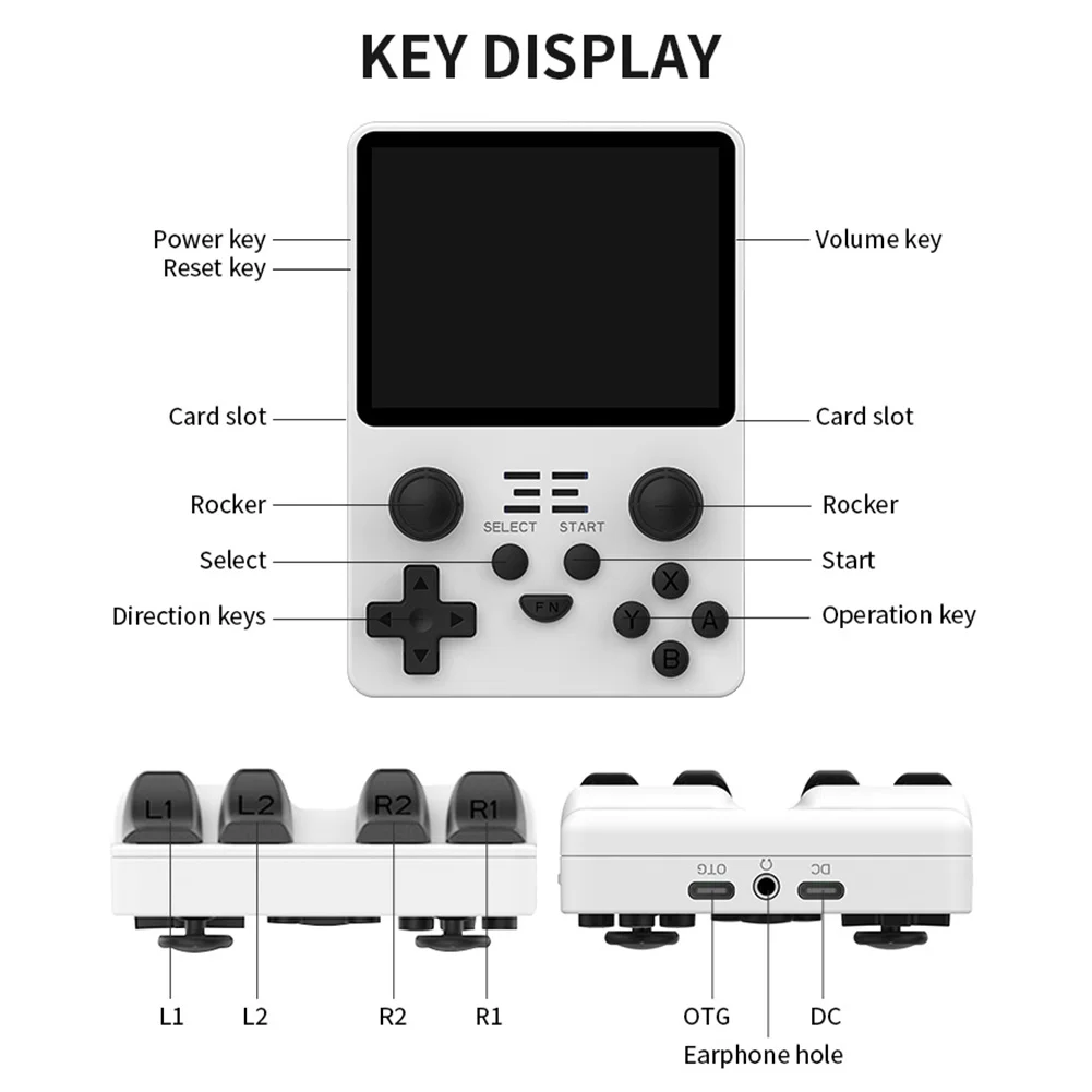 Imagem -05 - Retro Handheld Game Players Console Bateria Recarregável Controlador de Videogames 3.5 Screen 3500mah Presentes