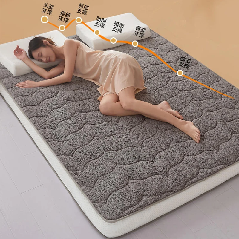 Lamb fleece mattress soft pads household mattress pads thickened for winter to keep warm student dormitory sleeping pads